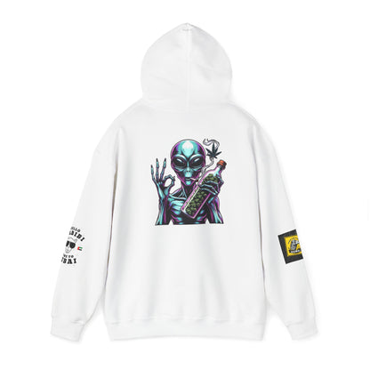 Psychedelic Alien & Warrior Hoodie - Unisex Heavy Blend™ Sweatshirt