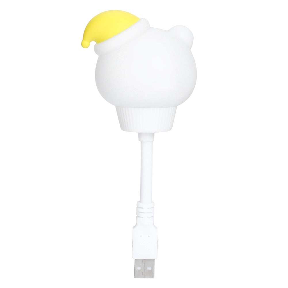 Cute Animal Shaped Night Light USB LED Soft Cartoon Baby Nursery Sleeping Lamp Kid GiftWhite Bear 16cm