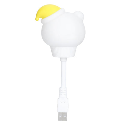 Cute Animal Shaped Night Light USB LED Soft Cartoon Baby Nursery Sleeping Lamp Kid GiftWhite Bear 16cm