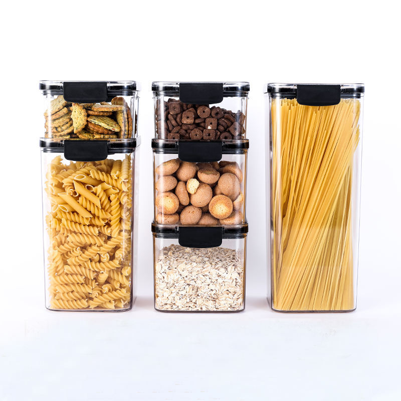 6 Piece Airtight Plastic Grain Containers BPA Free